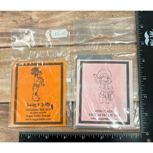 Sugar Nellie Rubber Unmounted Stamps Set Miss Clause And Daisy & Dolly